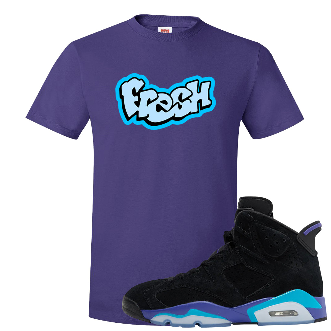 Aqua 6s T Shirt | Fresh, Purple