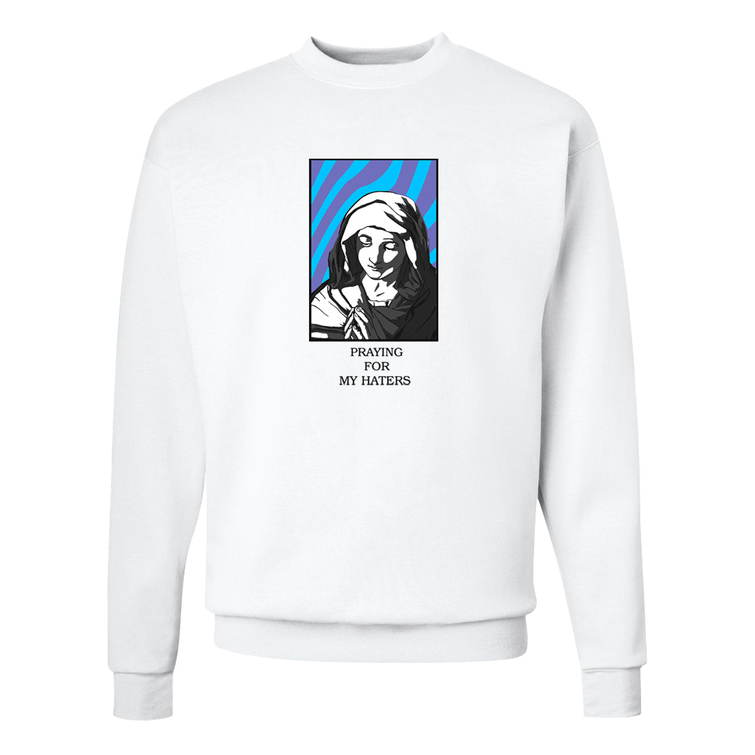 Aqua 6s Crewneck Sweatshirt | God Told Me, White