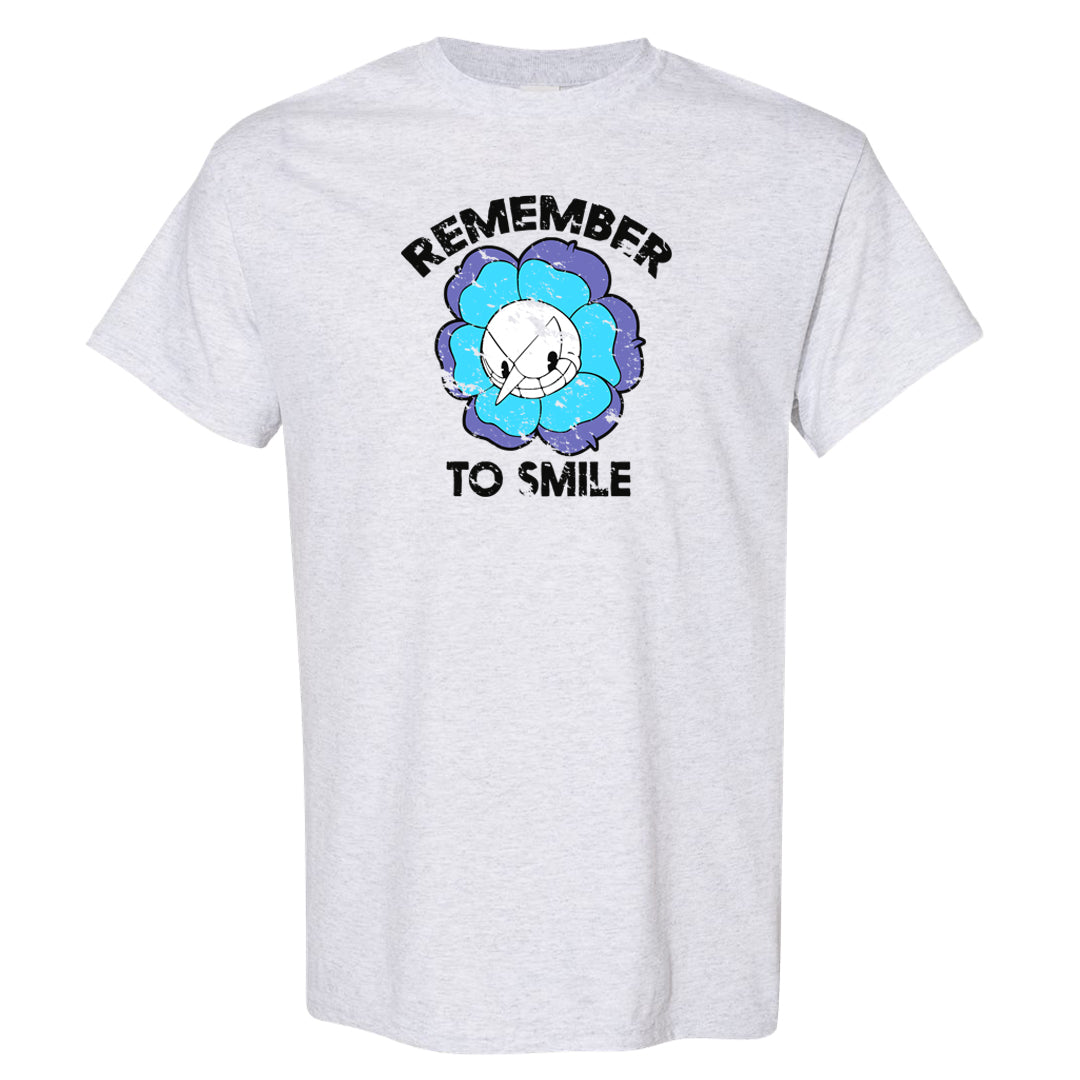 Aqua 6s T Shirt | Remember To Smile, Ash