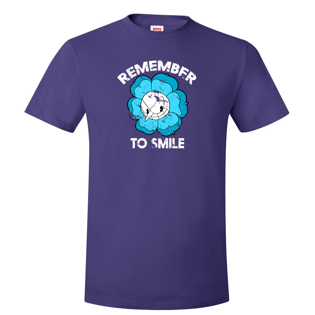 Aqua 6s T Shirt | Remember To Smile, Purple