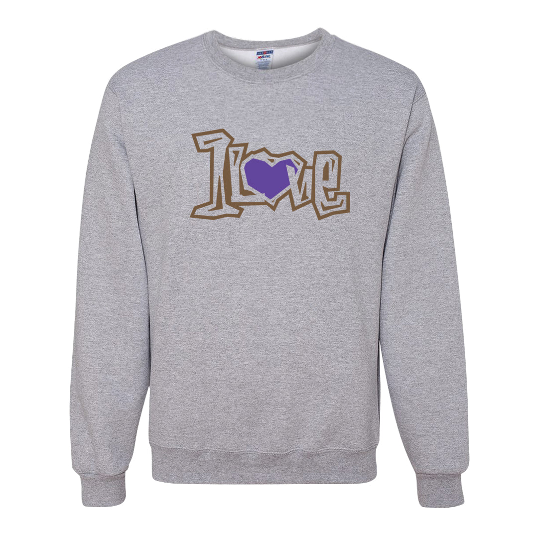 Brown Kelp 6s Crewneck Sweatshirt | 1 Love, Ash