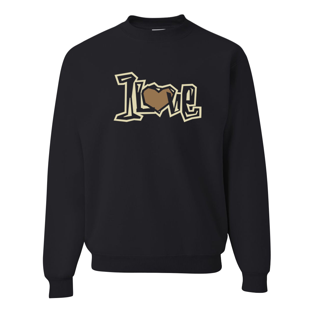 Brown Kelp 6s Crewneck Sweatshirt | 1 Love, Black
