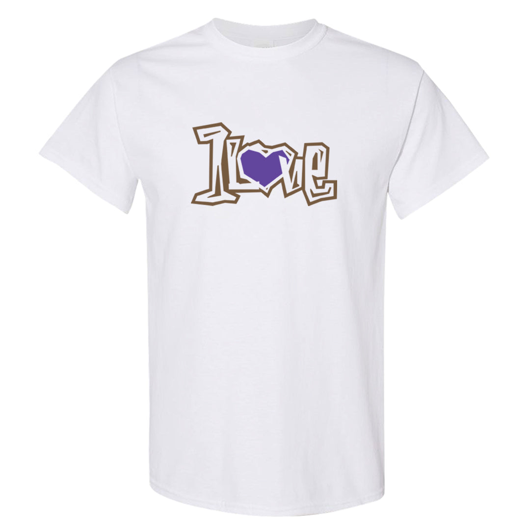 Brown Kelp 6s T Shirt | 1 Love, White