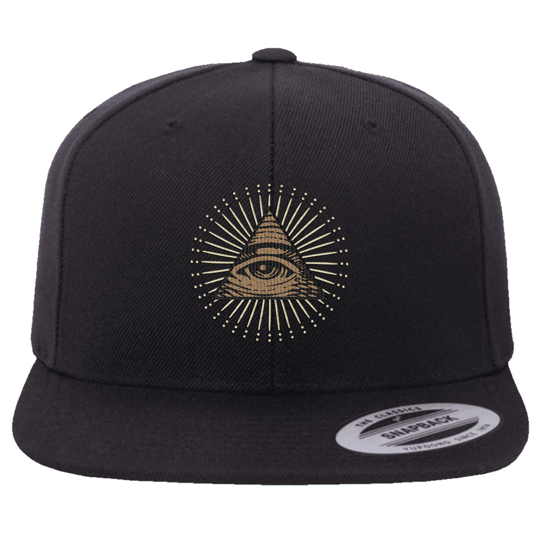 Brown Kelp 6s Snapback Hat | All Seeing Eye, Black