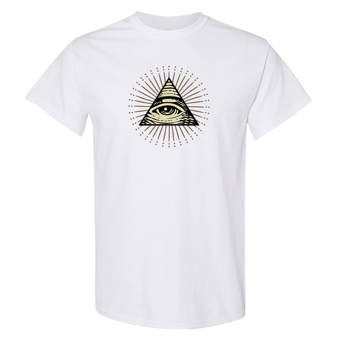 Brown Kelp 6s T Shirt | All Seeing Eye, White