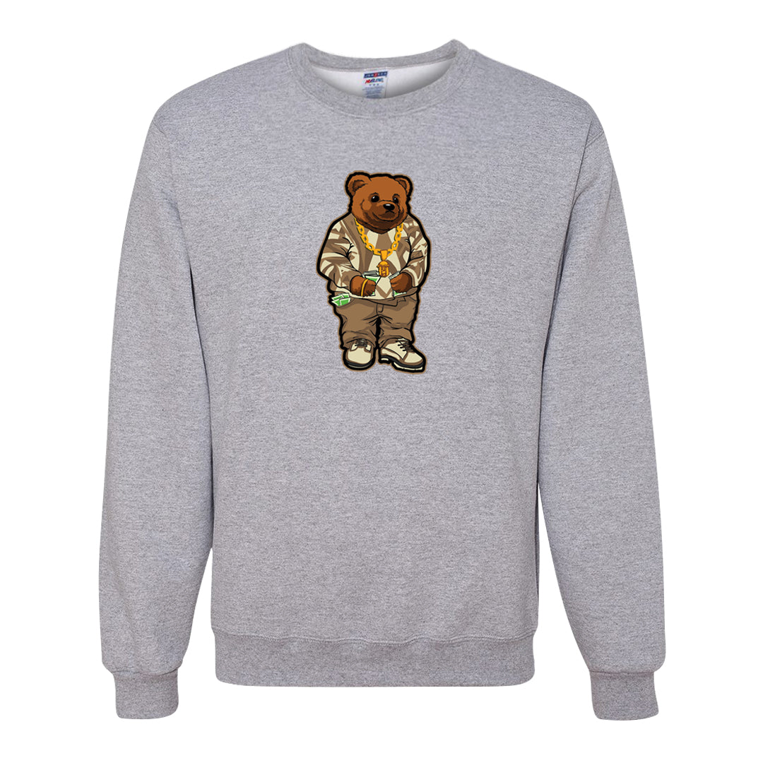 Brown Kelp 6s Crewneck Sweatshirt | Sweater Bear, Ash