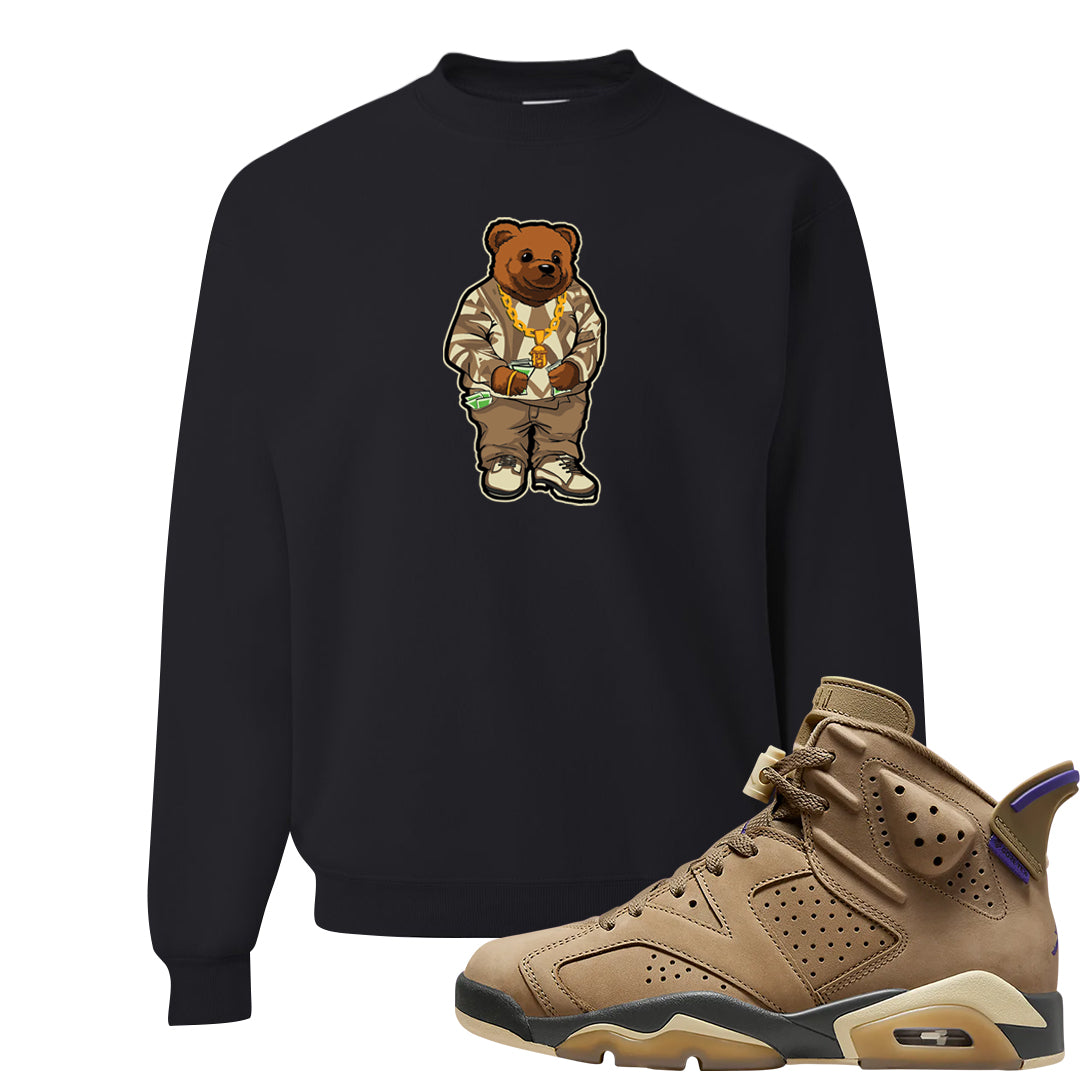 Brown Kelp 6s Crewneck Sweatshirt | Sweater Bear, Black