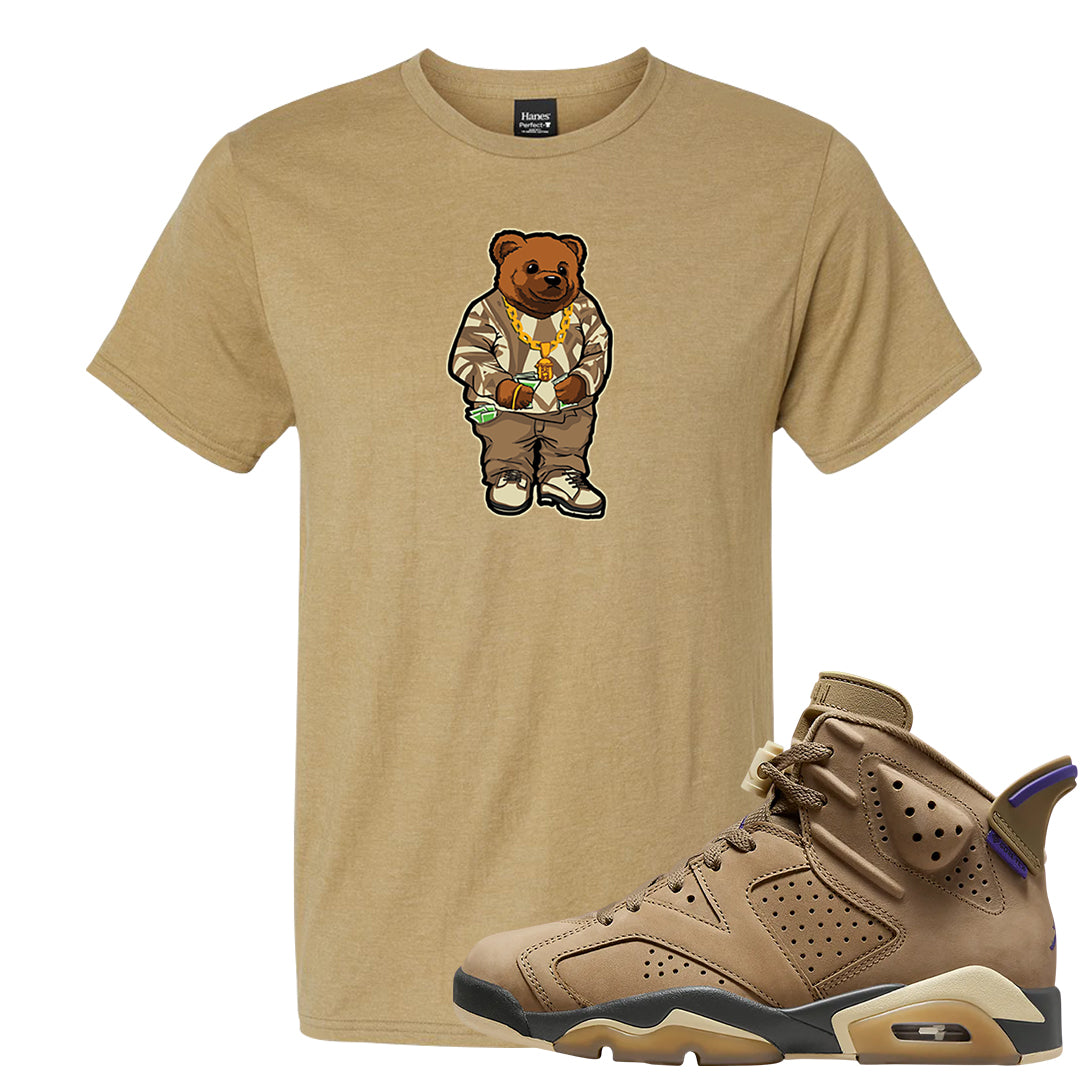 Brown Kelp 6s T Shirt | Sweater Bear, Brown Sugar Heather