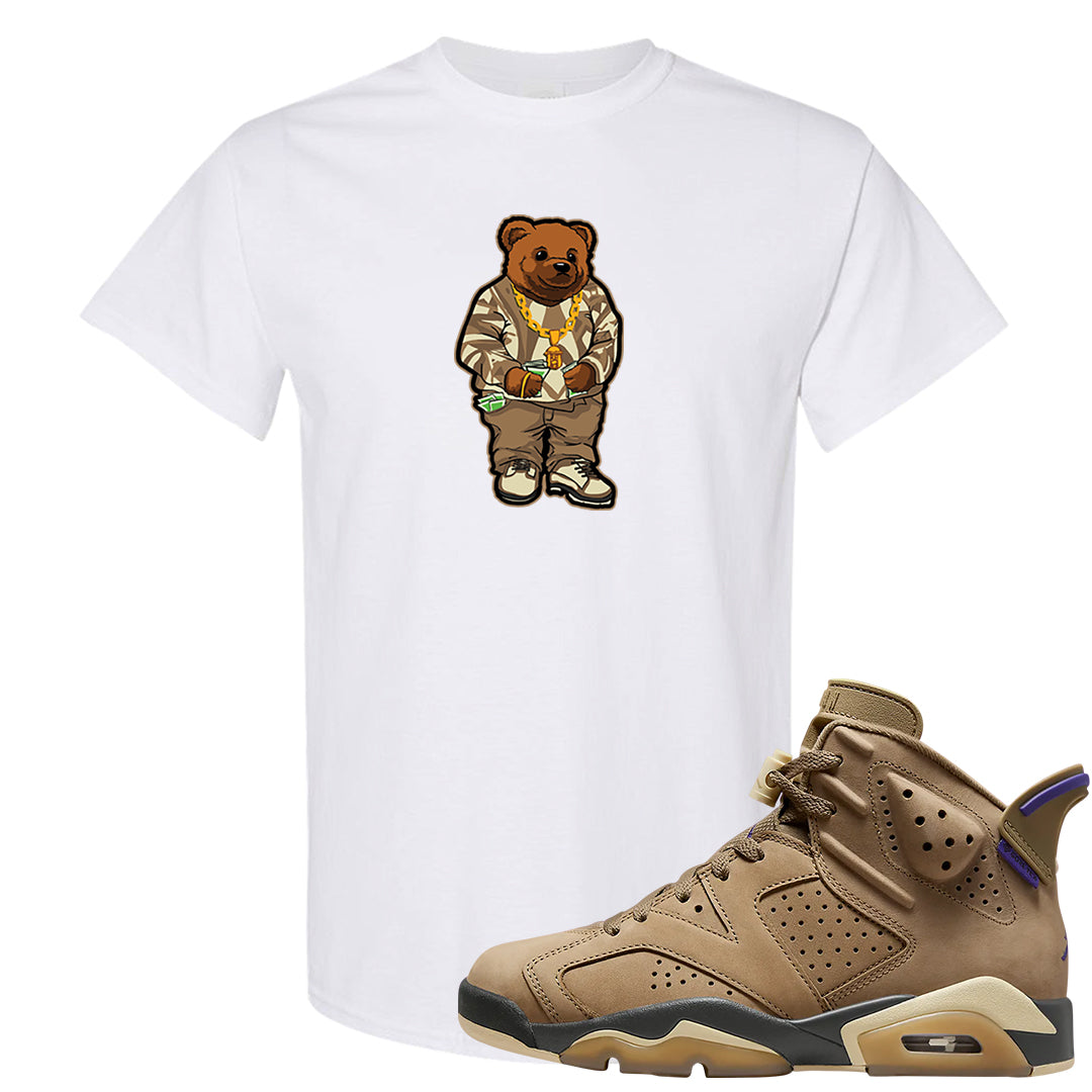 Brown Kelp 6s T Shirt | Sweater Bear, White