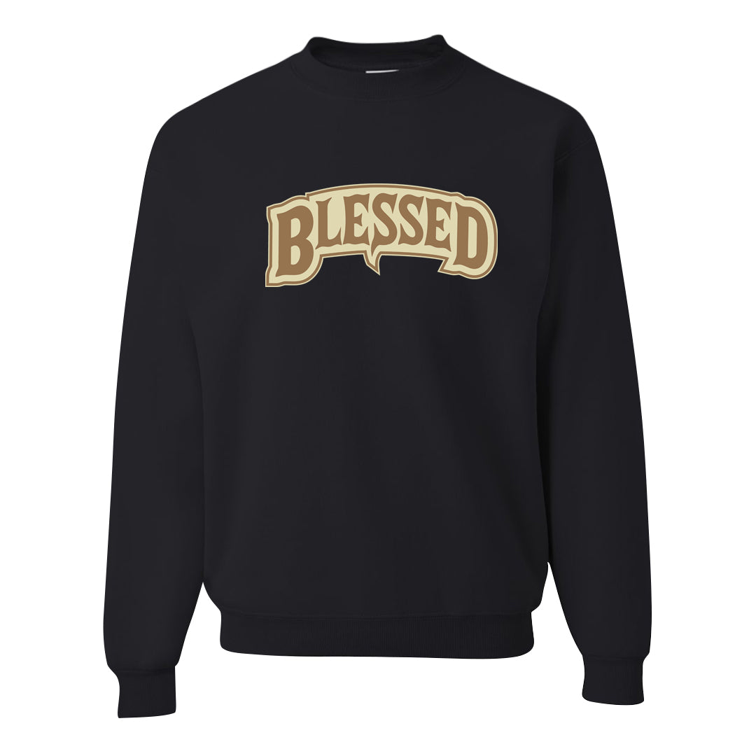 Brown Kelp 6s Crewneck Sweatshirt | Blessed Arch, Black