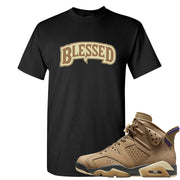 Brown Kelp 6s T Shirt | Blessed Arch, Black