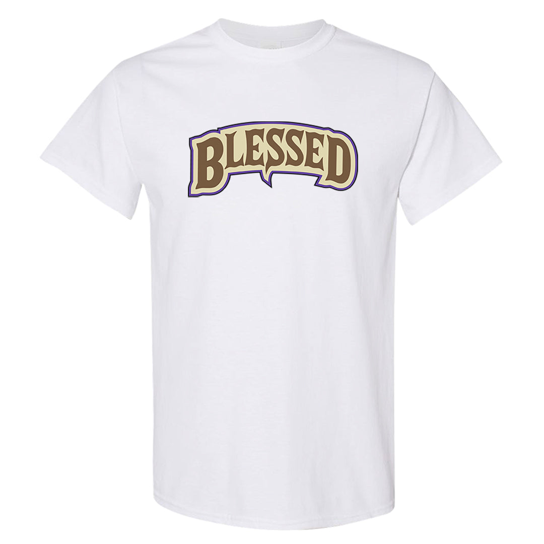 Brown Kelp 6s T Shirt | Blessed Arch, White