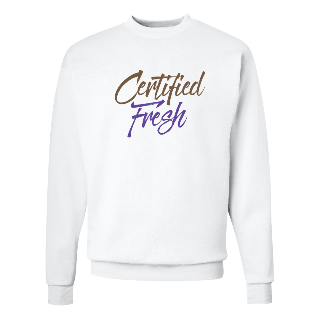 Brown Kelp 6s Crewneck Sweatshirt | Certified Fresh, White