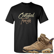 Brown Kelp 6s T Shirt | Certified Fresh, Black