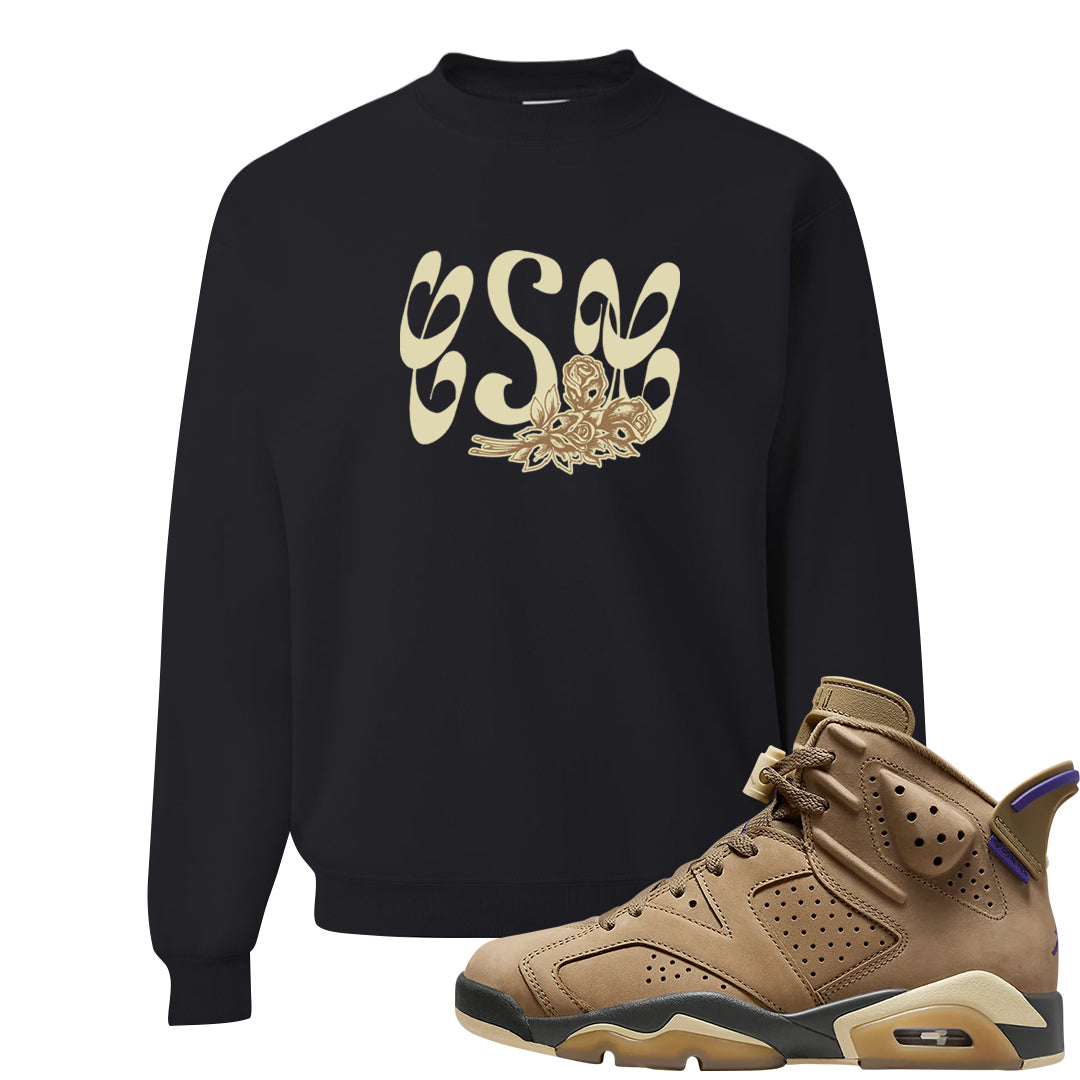 Brown Kelp 6s Crewneck Sweatshirt | Certified Sneakerhead, Black