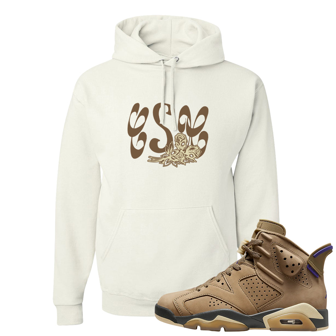 Brown Kelp 6s Hoodie | Certified Sneakerhead, White