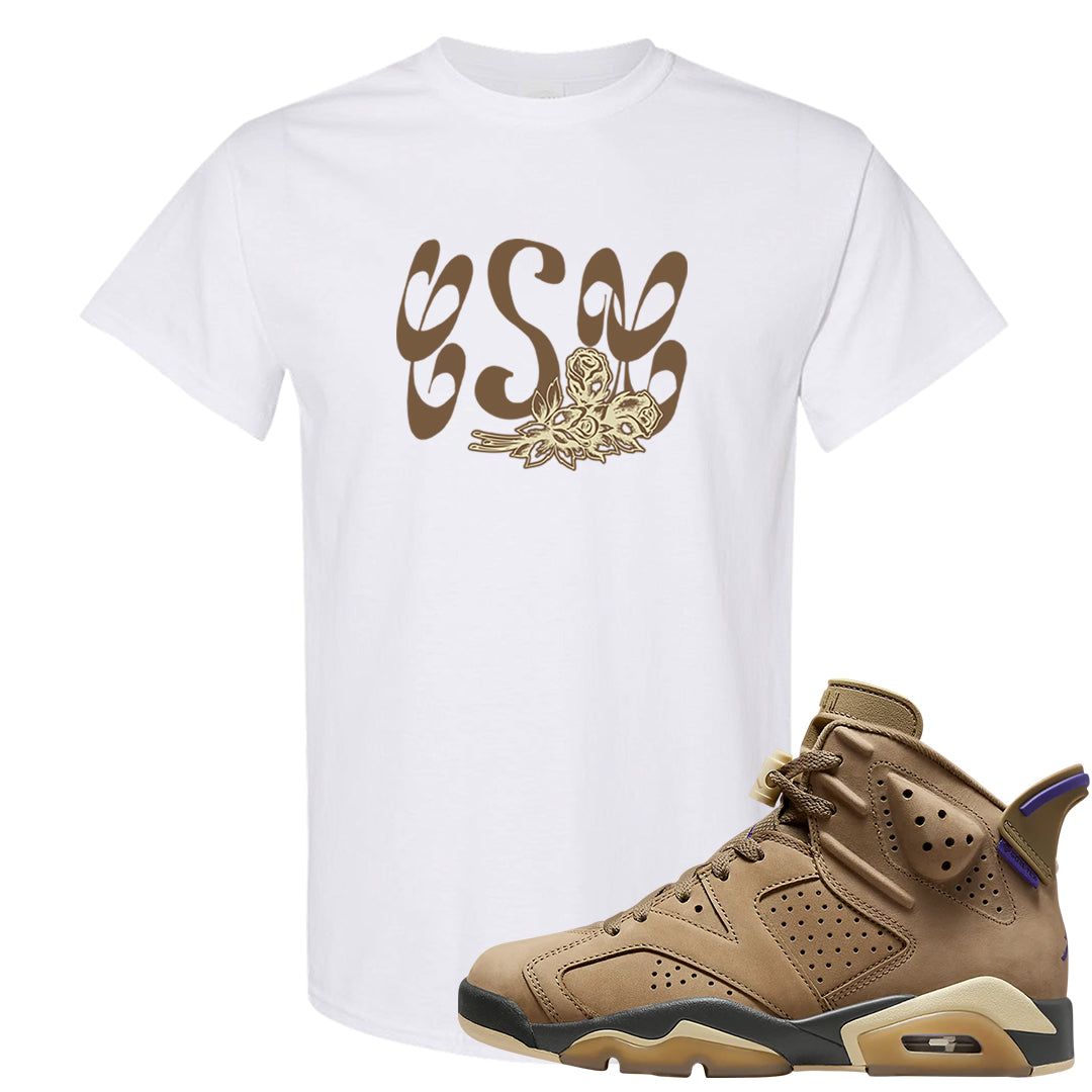 Brown Kelp 6s T Shirt | Certified Sneakerhead, White