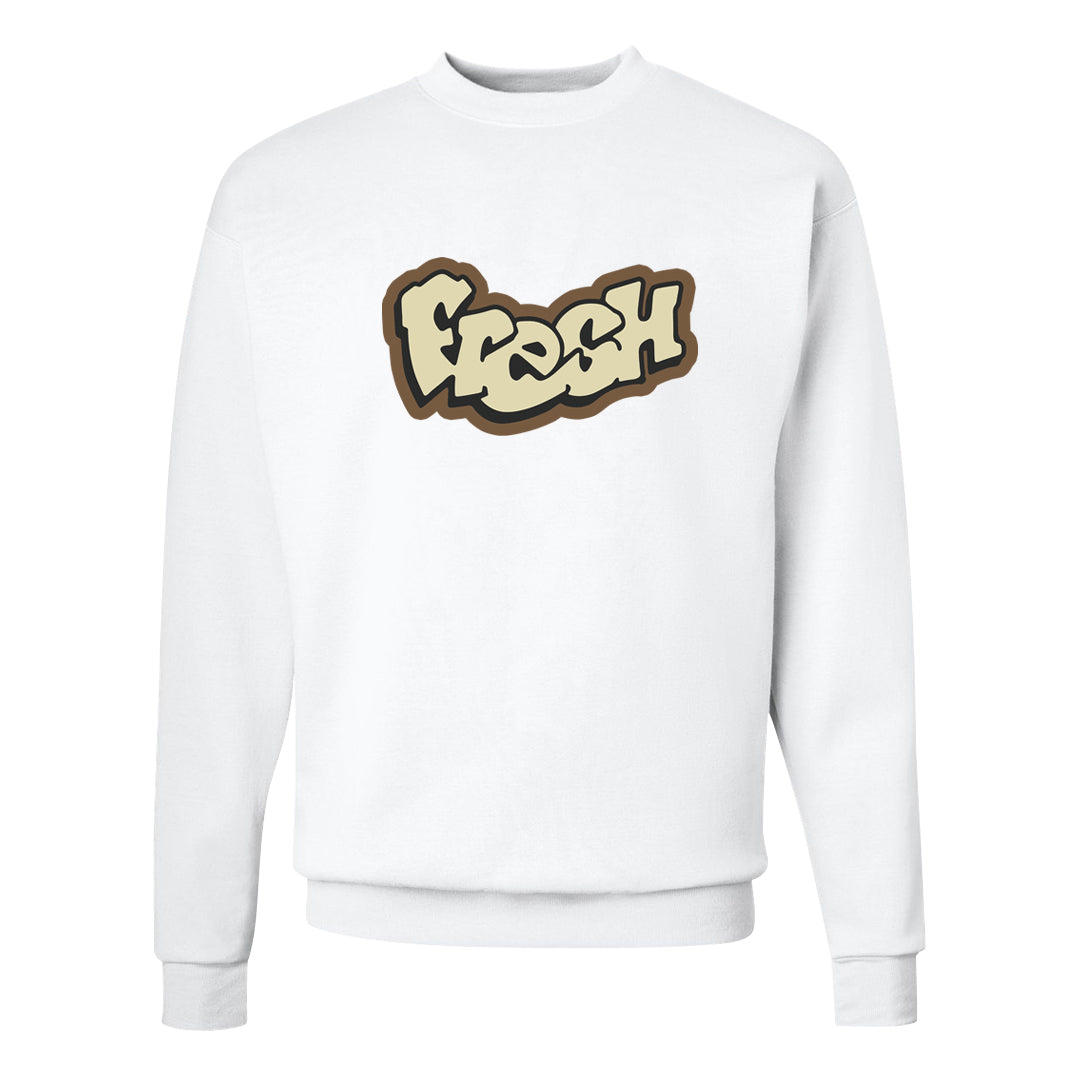 Brown Kelp 6s Crewneck Sweatshirt | Fresh, White
