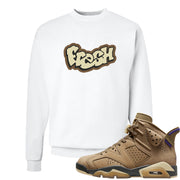 Brown Kelp 6s Crewneck Sweatshirt | Fresh, White