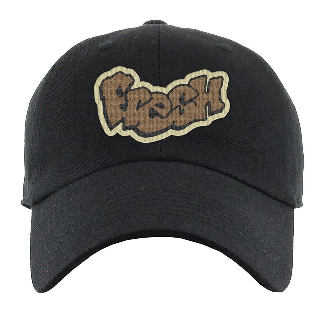 Brown Kelp 6s Dad Hat | Fresh, Black