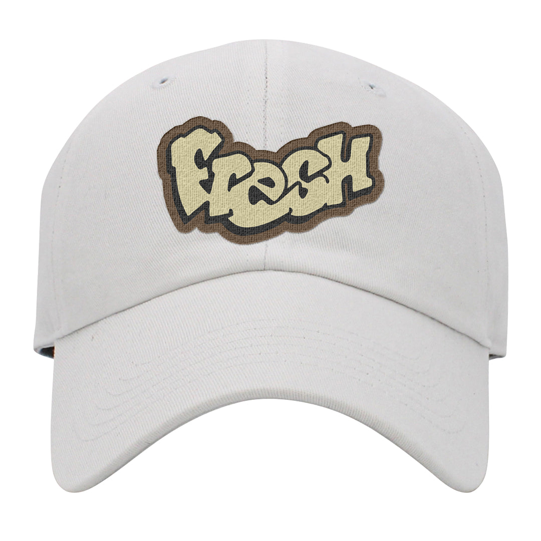 Brown Kelp 6s Dad Hat | Fresh, White