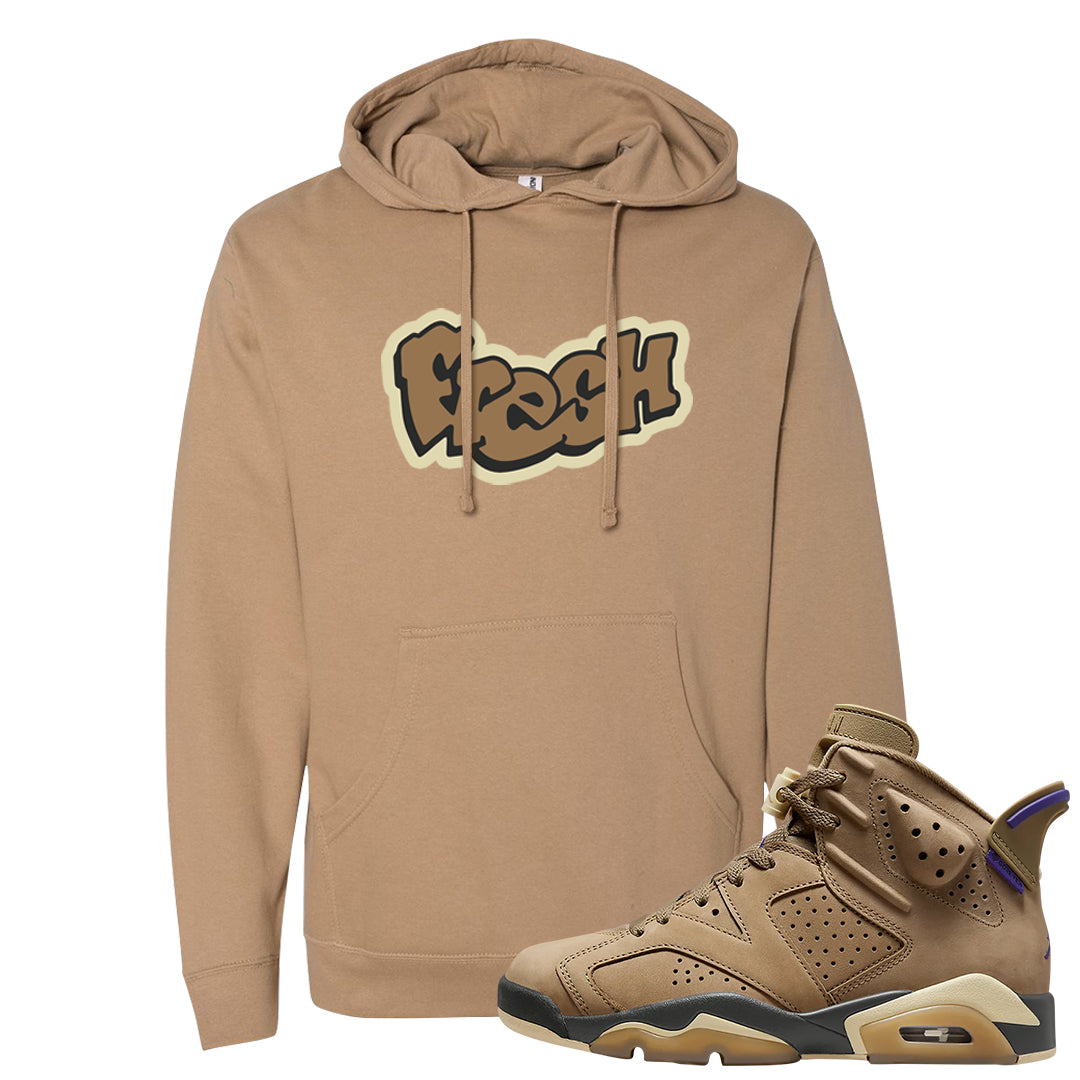 Brown Kelp 6s Hoodie | Fresh, Sandstone