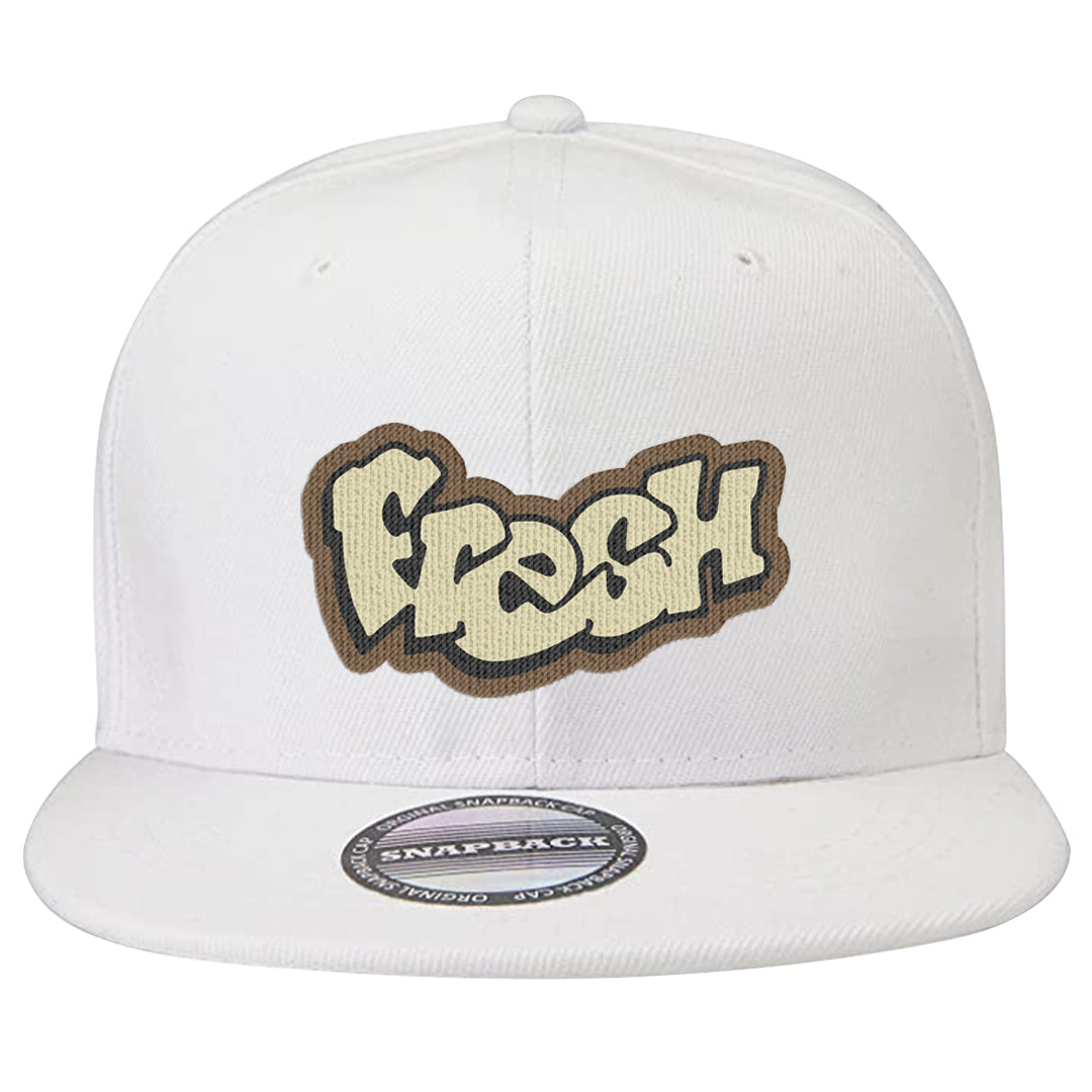 Brown Kelp 6s Snapback Hat | Fresh, White