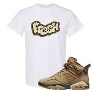 Brown Kelp 6s T Shirt | Fresh, White