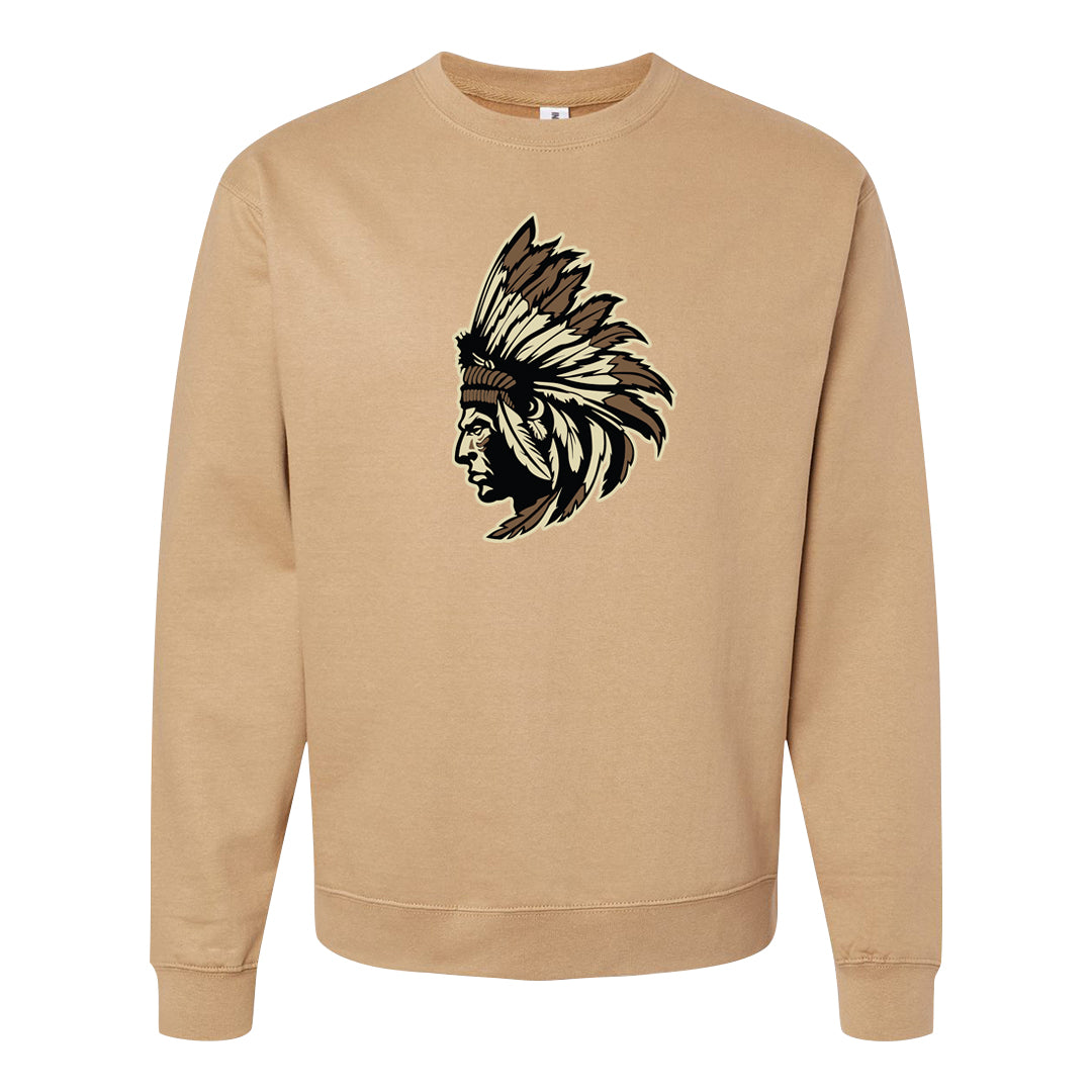 Brown Kelp 6s Crewneck Sweatshirt | Indian Chief, Sandstone