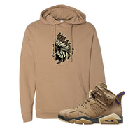 Brown Kelp 6s Hoodie | Indian Chief, Sandstone