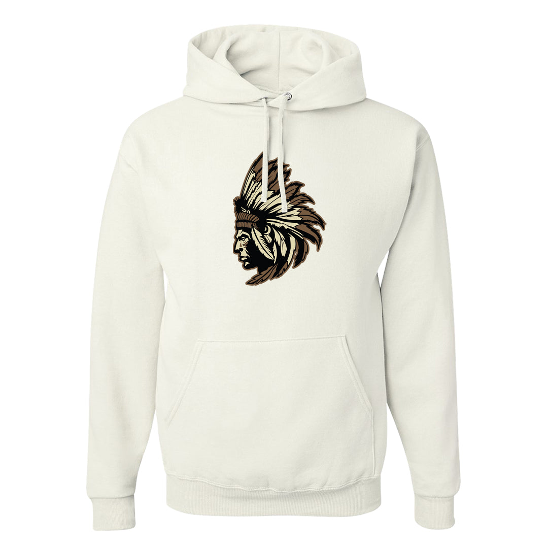 Brown Kelp 6s Hoodie | Indian Chief, White