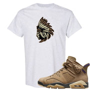 Brown Kelp 6s T Shirt | Indian Chief, Ash