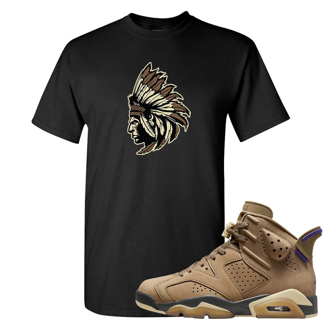 Brown Kelp 6s T Shirt | Indian Chief, Black