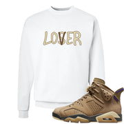 Brown Kelp 6s Crewneck Sweatshirt | Lover, White