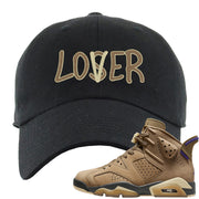 Brown Kelp 6s Dad Hat | Lover, Black