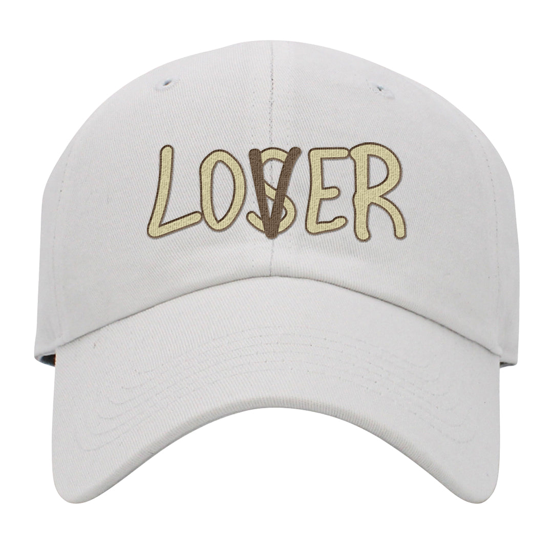 Brown Kelp 6s Dad Hat | Lover, White