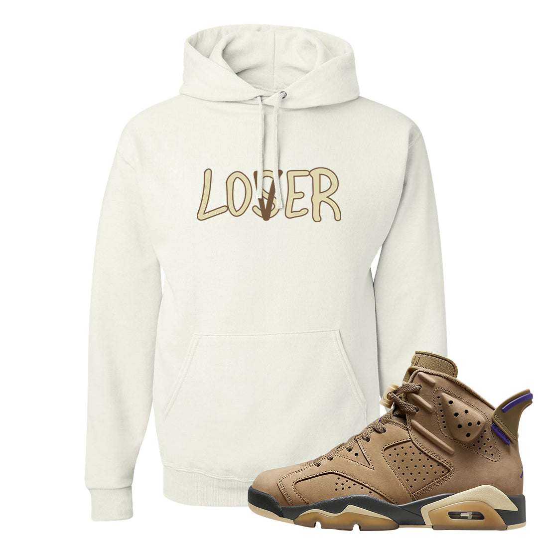 Brown Kelp 6s Hoodie | Lover, White