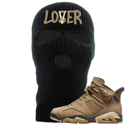 Brown Kelp 6s Ski Mask | Lover, Black