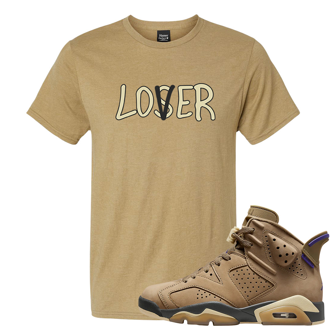 Brown Kelp 6s T Shirt | Lover, Brown Sugar Heather