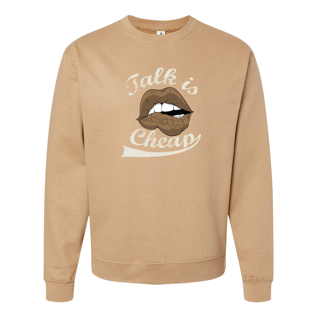 Brown Kelp 6s Crewneck Sweatshirt | Talk Lips, Sandstone
