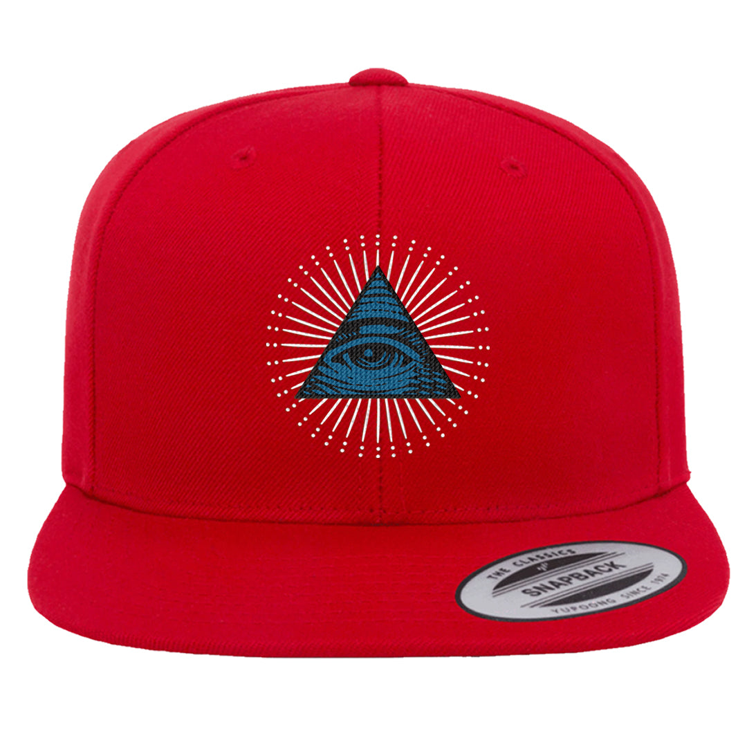 Golf Olympic Low 6s Snapback Hat | All Seeing Eye, Red