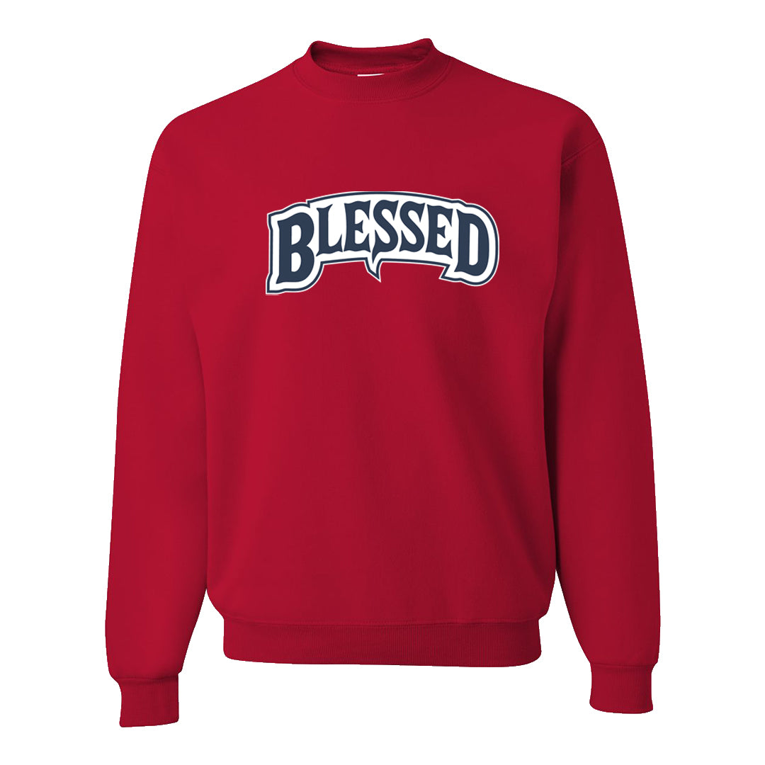 Golf Olympic Low 6s Crewneck Sweatshirt | Blessed Arch, Red