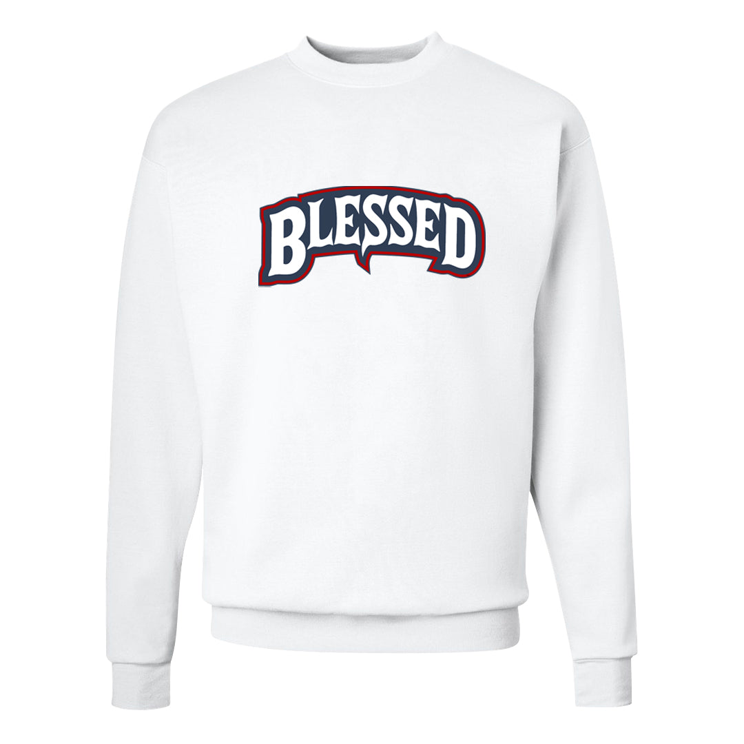Golf Olympic Low 6s Crewneck Sweatshirt | Blessed Arch, White