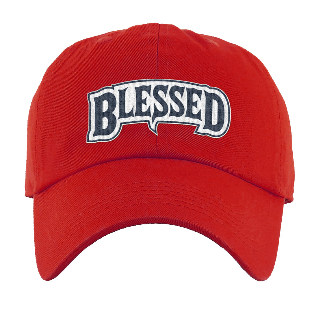 Golf Olympic Low 6s Dad Hat | Blessed Arch, Red