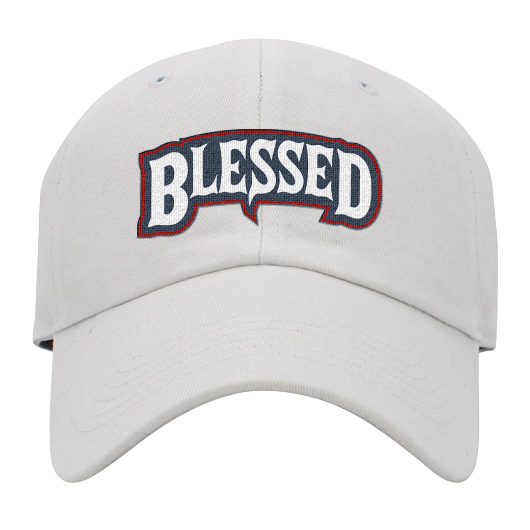 Golf Olympic Low 6s Dad Hat | Blessed Arch, White