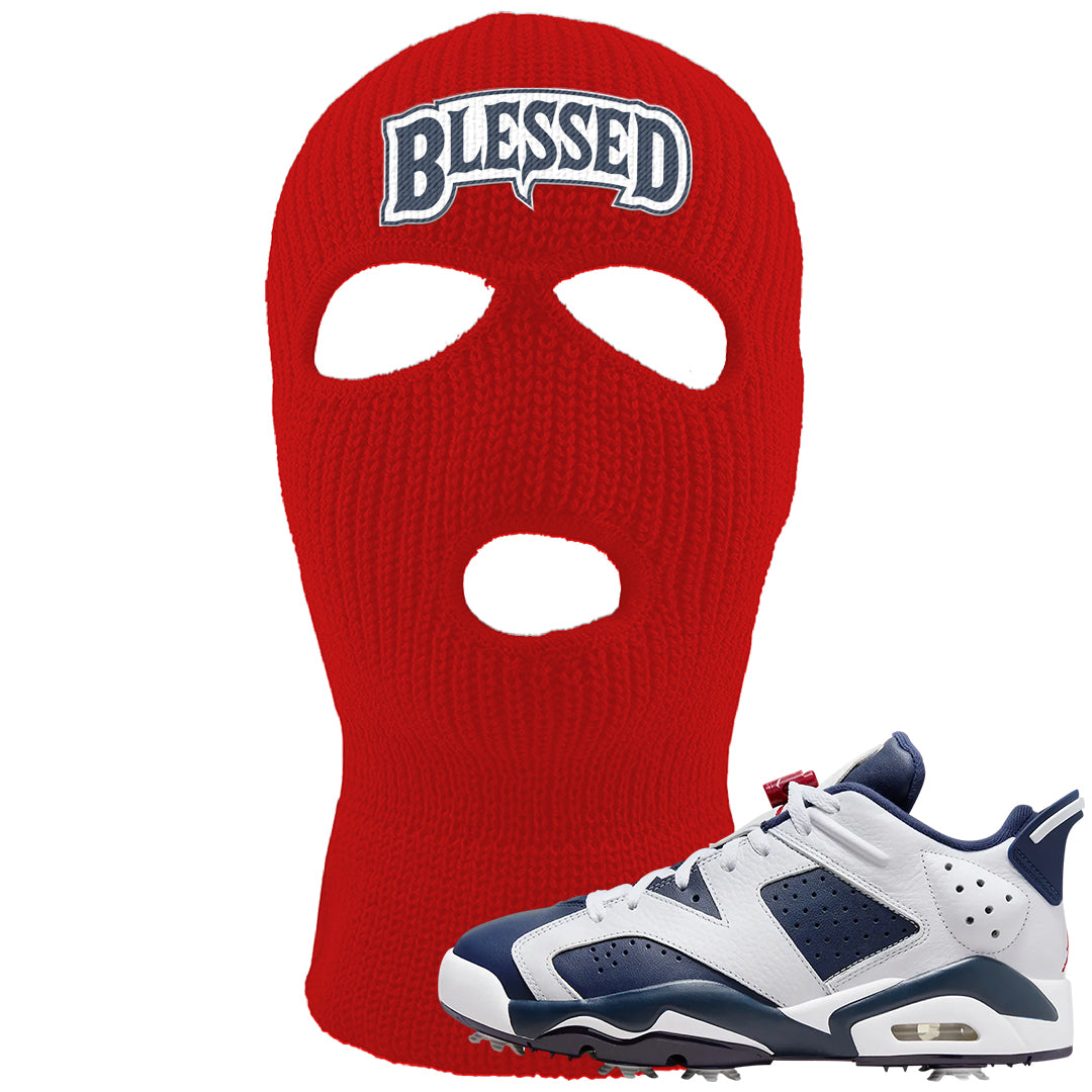 Golf Olympic Low 6s Ski Mask | Blessed Arch, Red