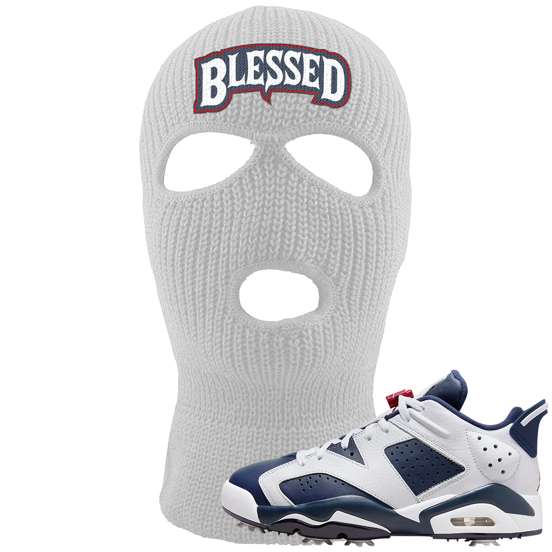 Golf Olympic Low 6s Ski Mask | Blessed Arch, White