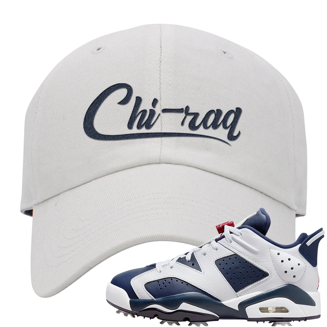 Golf Olympic Low 6s Dad Hat | Chiraq, White