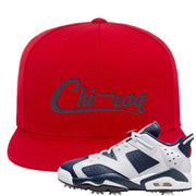 Golf Olympic Low 6s Snapback Hat | Chiraq, Red