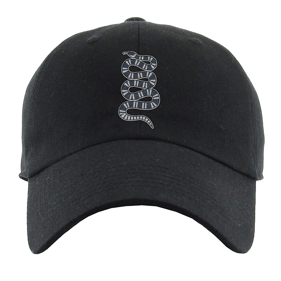 Golf Olympic Low 6s Dad Hat | Coiled Snake, Black
